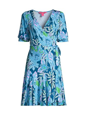 Shop Lilly Pulitzer Kessler Wrap Dress | Saks Fifth Avenue