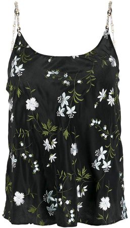 embroidered floral cami top