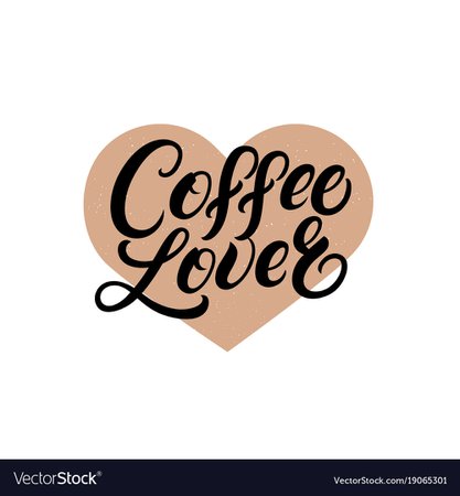Coffee lover hand written lettering quote Vector Image