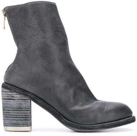 back zip ankle boots