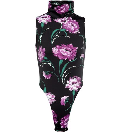 RODARTE Floral-printed turtleneck bodysuit