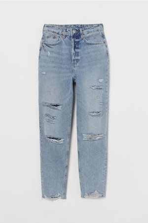 Slim Mom Jeans Trashed - Light blue - | H&M GB