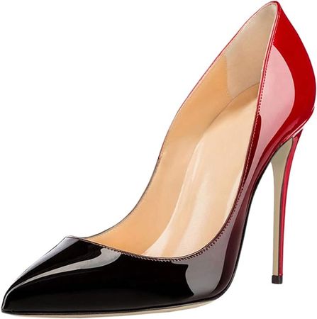 Amazon.com | COLETER Women's 4 Inch Pumps Pointy Toe Wedding Dress Shoes Slip on Stiletto Pumps | Pumps