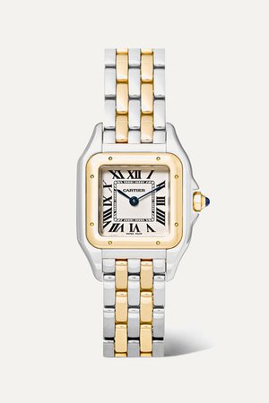 Cartier | Panthère de Cartier 22mm small 18-karat gold and stainless steel watch | NET-A-PORTER.COM