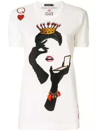 DOLCE & GABBANA Queen of Hearts print T-shirt