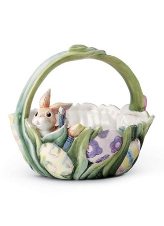 rabbit bunny green porcelain basket png filler