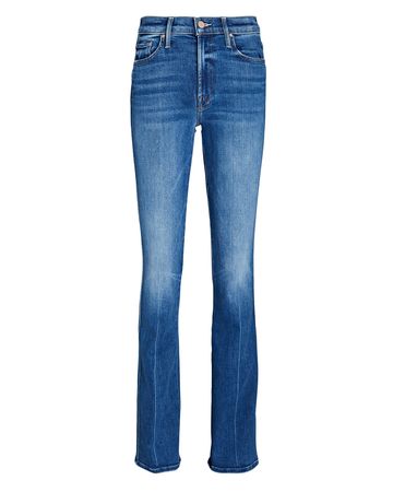 MOTHER The Double Insider Bootcut Jeans In Blue | INTERMIX®
