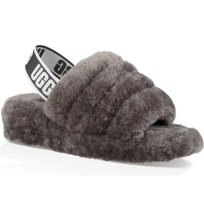 UGG® Fluff Yeah Genuine Shearling Slingback Sandal (Women) | Nordstrom