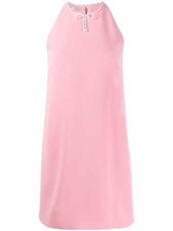 Miu Miu Faille Cady Dress MF35441WBN Pink | Farfetch