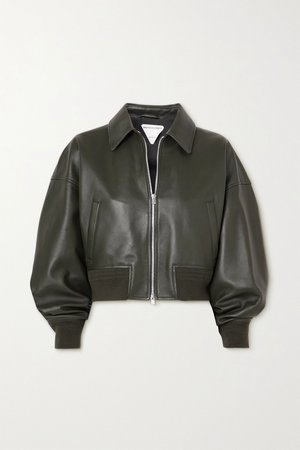 Green Leather jacket | Bottega Veneta | NET-A-PORTER