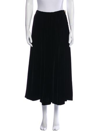 Chanel Vintage 1980 Midi Length Skirt - Black Skirts, Clothing - CHA781126 | The RealReal