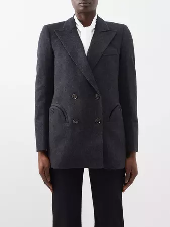 Black Fine Everyday double-breasted wool jacket | Blazé Milano | MATCHESFASHION US