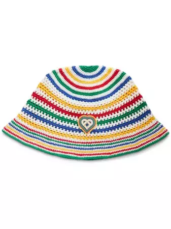 Casablanca logo-patch Cotton Bucket Hat - Farfetch