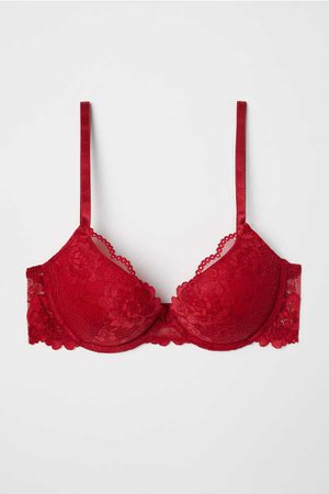 Super Push-up Lace Bra - Red - Ladies | H&M US