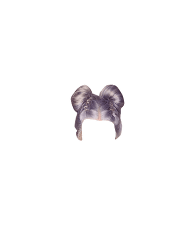 Purple Gray Hair Bun with Rings (Saturated version Dei5 edit)