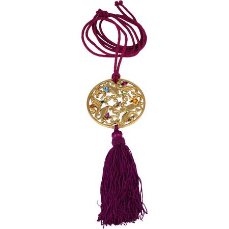 Yves Saint Laurent Jewelled Tassel Necklace For Sale at 1stDibs | ysl tassel necklace, saint laurent tassel necklace