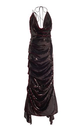 Sequined Draped Midi Dress By A.w.a.k.e. Mode | Moda Operandi