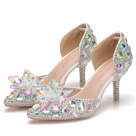 Opal gemstone heels
