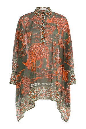 Printed Cotton Tunic Top Gr. IT 40