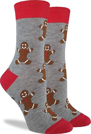 Good Luck Sock Women's Gingerbread Man Crew Socks - Grey, Adult Shoe Size 5-9: Amazon.ca: Clothing & Accessories