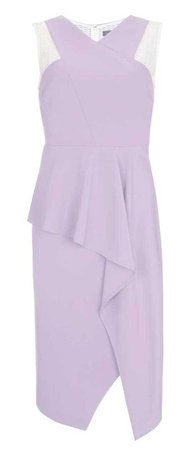 Mint Velvet Lilac Asymmetric Peplum Dress