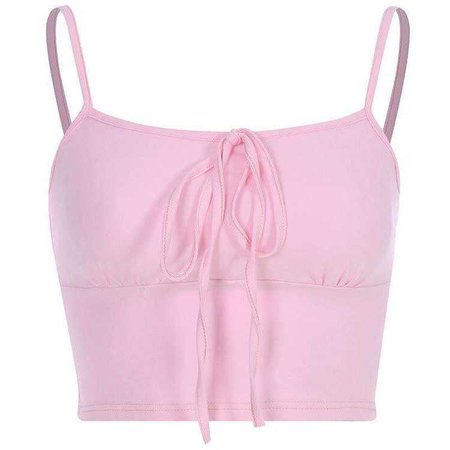 front bow-tie strappy crop top – Lupsona