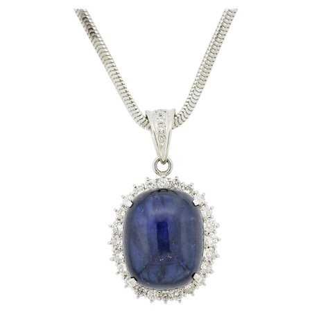 Sri Lanka Blue Sapphire Oval and Diamond Pendant Necklace in Platinum For Sale at 1stDibs | diamond necklace price in sri lanka