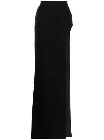 Shop Mônot side-slit long skirt with Express Delivery - FARFETCH