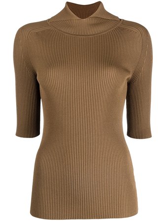 Shop Erika Cavallini Laila ribbed knit top with Express Delivery - FARFETCH
