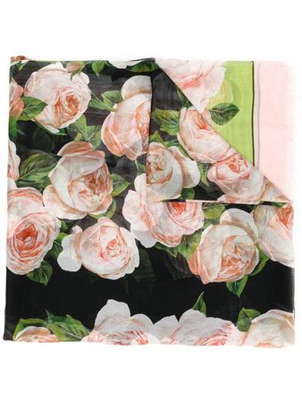 Dolce & Gabbana rose print scarf