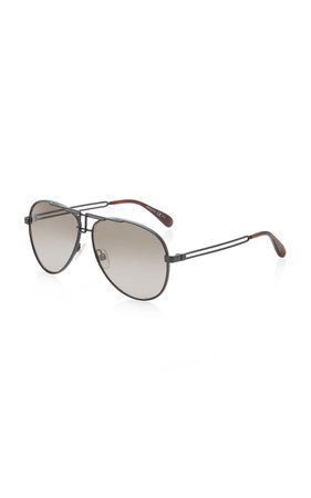 Metal Aviator Sunglasses by Givenchy Sunglasses