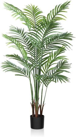 Amazon.com: CROSOFMI Artificial Areca Palm Plant 5 Feet Fake Palm Tree with 13 Leaves Faux Yellow Palm in Pot for Indoor Outdoor House Home Office Modern Decoration Perfect Housewarming Gift : Home & Kitchen