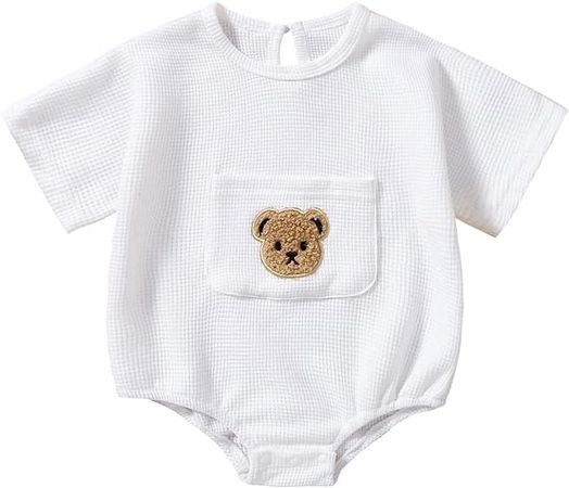 Amazon.com: Douhoow Cute Baby Sweatshirt Romper Waffle Knit Baby Clothes Infant Girl Boy Fall Winter Outfits: Clothing, Shoes & Jewelry