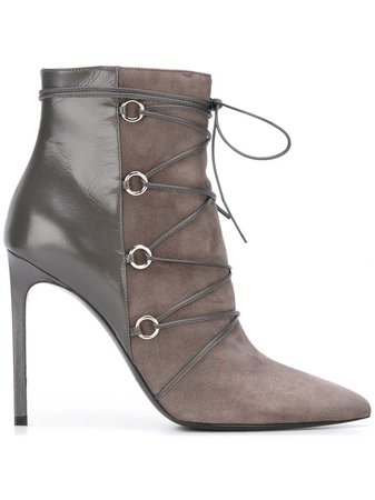 Saint Laurent | pointed ankle lace-up boots