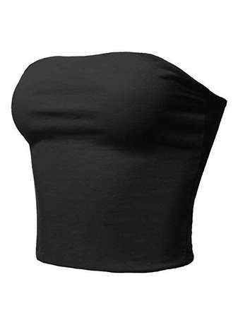 Made by Emma Women's Causal Summer Cute Sexy Double Layering Strapless Tube Crop Top at Amazon Women’s Clothing store: