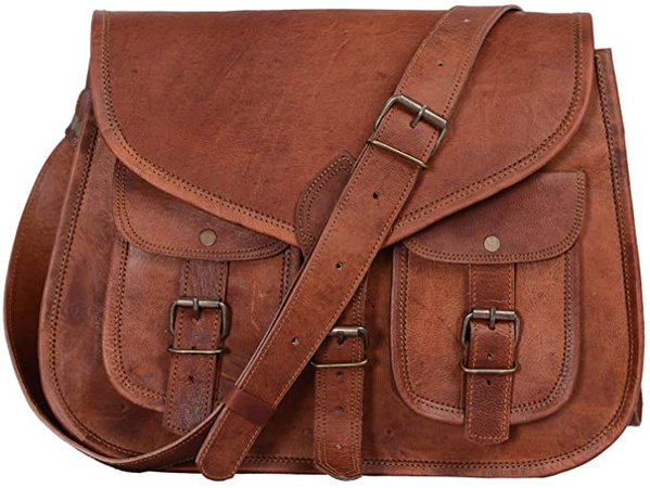 Amazon.com: KPL 14 Inch Leather crossbody bags Purse Women Shoulder Bag Satchel Ladies Tote Travel Purse full grain Leather (Tan Brown) : Clothing, Shoes & Jewelry