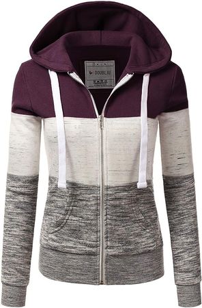 DOUBLJU Lightweight Thin Zip-Up Hoodie Jacket for Women Girls Kids with Plus Size at Amazon Women’s Clothing store
