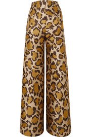 Anna Mason | Stella leopard-jacquard wrap blouse | NET-A-PORTER.COM