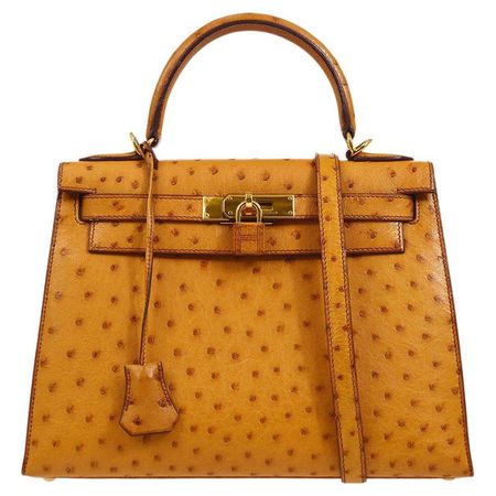 HERMES Kelly 28 Sellier Chestnut Cognac Brown Tan Gold Hardware Top Handle Bag For Sale at 1stDibs