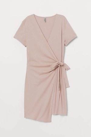 Short Wrap Dress - Brown