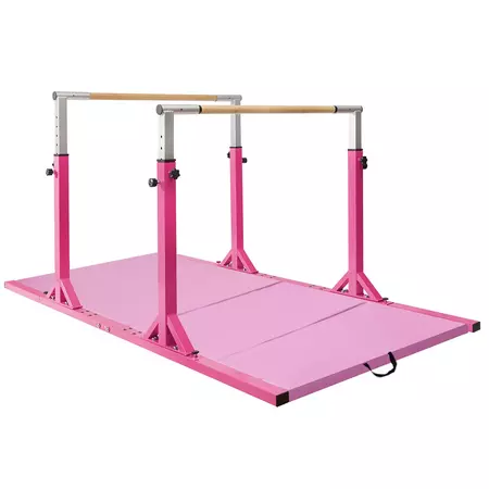 Costway Horizontal Train Bar W/ 4'x8'x2'' Gymnastics Mat Folding Panel Fitness Exercise Blue\pink\purple : Target