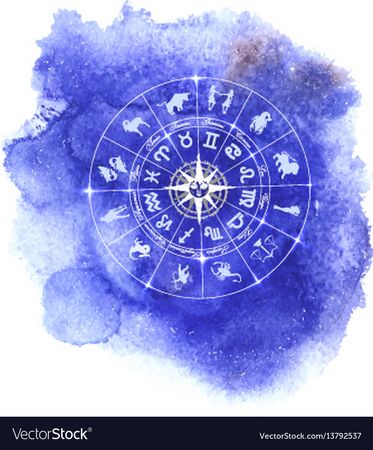 Circle with signs of zodiac and constellations Vector Image