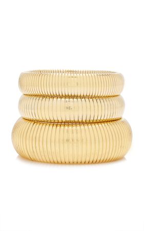Exclusive Cobra 24k Gold-Plated Bracelet Set By Ben-Amun | Moda Operandi