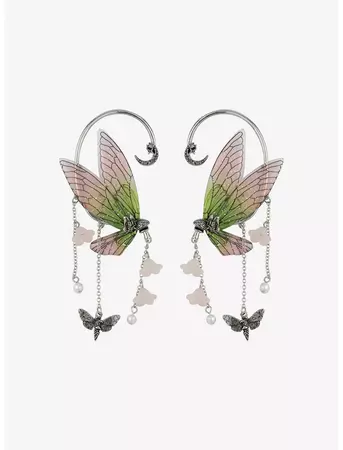 Thorn & Fable Green Butterflies Ear Cuffs | Hot Topic