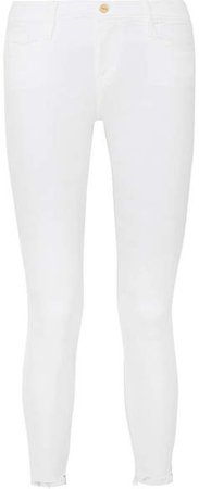 Le Skinny De Jeanne Raw Stagger Mid-rise Jeans - White