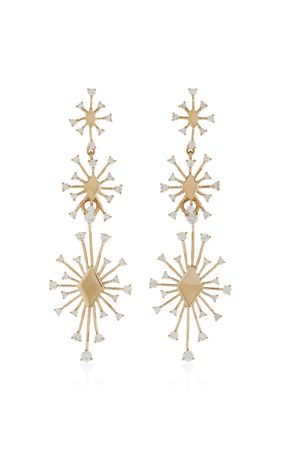 Sparkler Transform 14k Yellow Gold Diamond Earrings By Eden Presley | Moda Operandi