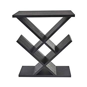 Amazon.com: Baxton Studio Clara Modern End Table with 3-Tiered Glass Shelves, Black: Home & Kitchen