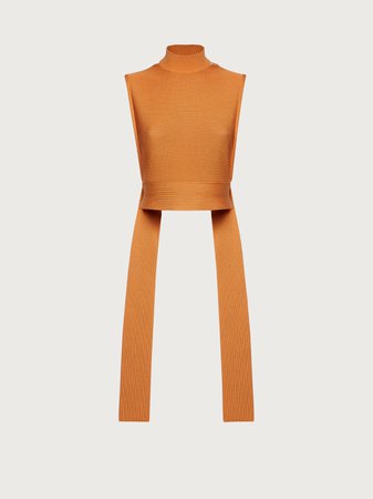 Salvatore Ferragamo, Orange Knitted Top