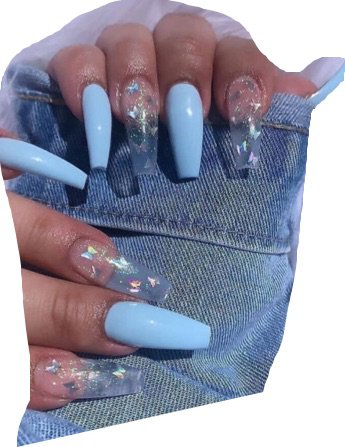 Arcylic Blue Butterfly Nails🥶