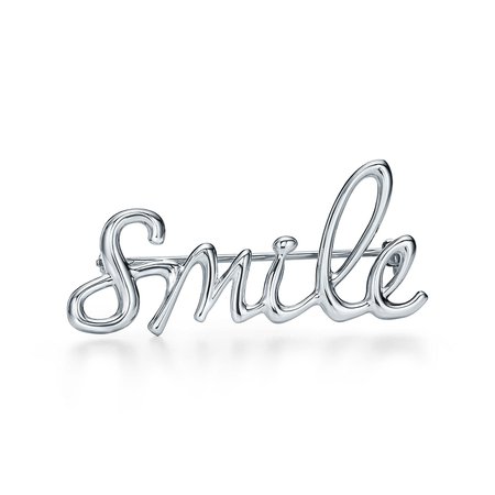 Paloma's Graffiti smile brooch in sterling silver. | Tiffany & Co.
